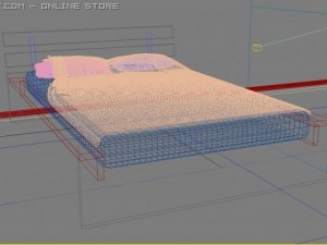 bed bedroom scene Modèle 3D