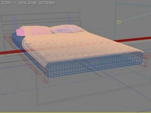 bed bedroom scene 3D Model