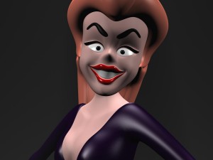 cartoon witch rigged 3D Model