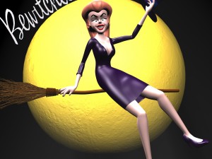 cartoon witch rigged Modelo 3D
