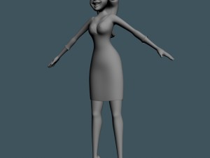 cartoon witch rigged Modelo 3D