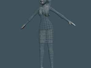 cartoon witch rigged Modelo 3D