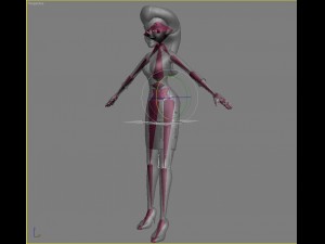 cartoon witch rigged Modelo 3D
