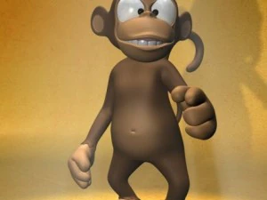 cartoon monkey rigged 3D Model