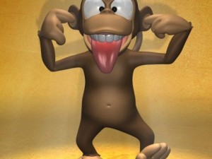 cartoon monkey rigged Model 3D