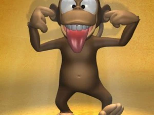 cartoon monkey rigged 3D Model