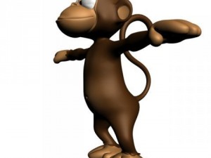 cartoon monkey rigged Model 3D