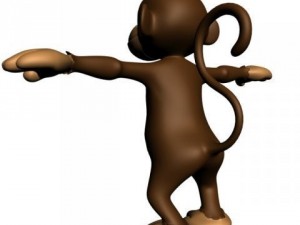 cartoon monkey rigged Model 3D