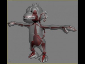 cartoon monkey rigged Model 3D
