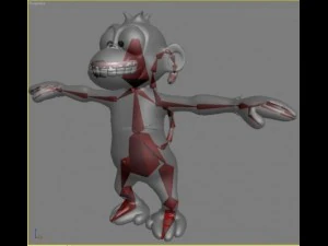 cartoon monkey rigged 3D Model