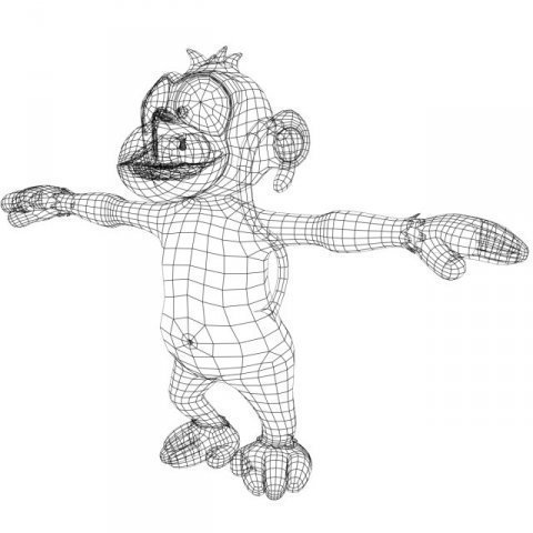 cartoon monkey rigged 3D Model in Cartoon 3DExport