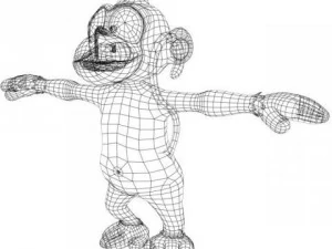 cartoon monkey rigged 3D Model