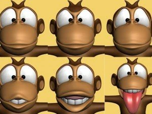 cartoon monkey rigged 3D Model