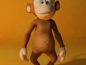 cartoon monkey rigged Modelo 3D
