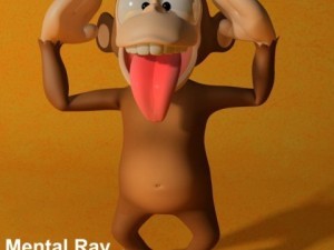 cartoon monkey rigged Model 3D