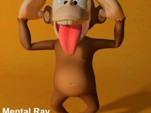 cartoon monkey rigged 3D Model