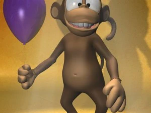 cartoon monkey rigged 3D Model