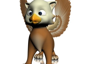 baby griffin rigged 3D Model