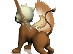 baby griffin rigged 3D Model