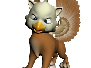 baby griffin rigged 3D Model