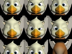 baby griffin rigged 3D Model