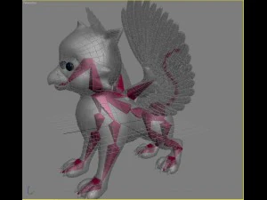baby griffin rigged 3D Model