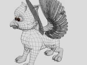 baby griffin rigged 3D Model