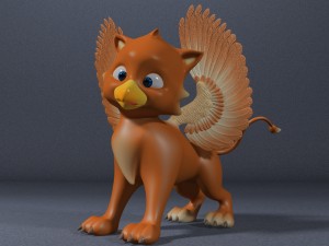 baby griffin rigged 3D Model