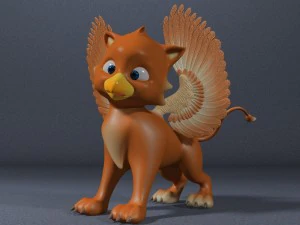 baby griffin rigged 3D Model