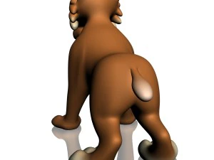 cartoon sabertooth tiger rigged 3D Model