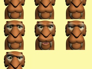 cartoon sabertooth tiger rigged Model 3D