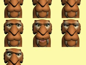 cartoon sabertooth tiger rigged 3D Model