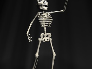 cartoon skeleton rigged 3D-Modell