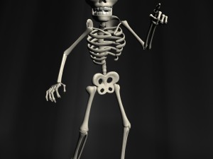 cartoon skeleton rigged 3D-Modell