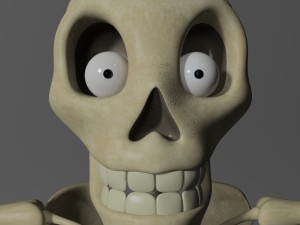 cartoon skeleton rigged 3D-Modell