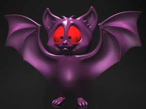 cartoon bat rigged and animated 3D 模型