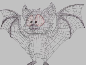 cartoon bat rigged and animated 3D 模型