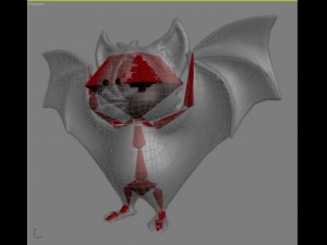 cartoon bat rigged and animated 3D 模型
