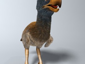 titanis walleri - terror bird rigged 3D Model