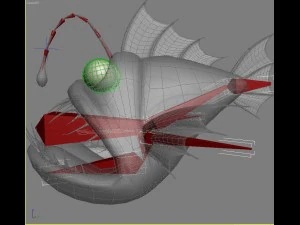 cartoon anglerfish rigged 3D Model