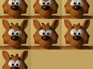 cartoon kangaroo rigged and animated 3Dモデル
