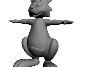 cartoon kangaroo rigged and animated 3Dモデル