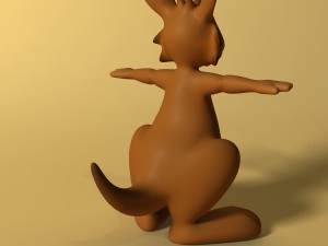 cartoon kangaroo rigged and animated 3Dモデル