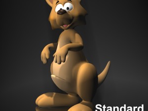 cartoon kangaroo rigged and animated 3Dモデル