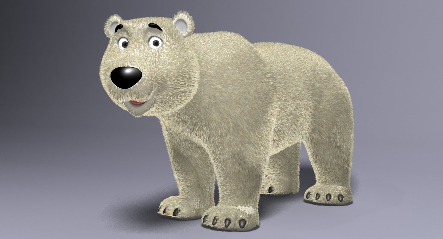Cartoon Polar Bear Rigged 3d Model In Bear 3dexport