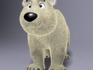 cartoon polar bear rigged 3D 모델