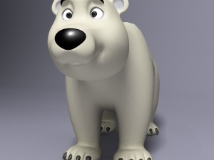 cartoon polar bear rigged 3D 모델