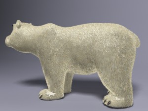 cartoon polar bear rigged 3D 모델