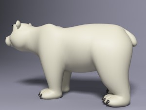 cartoon polar bear rigged 3D 모델
