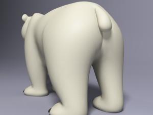 cartoon polar bear rigged 3D 모델